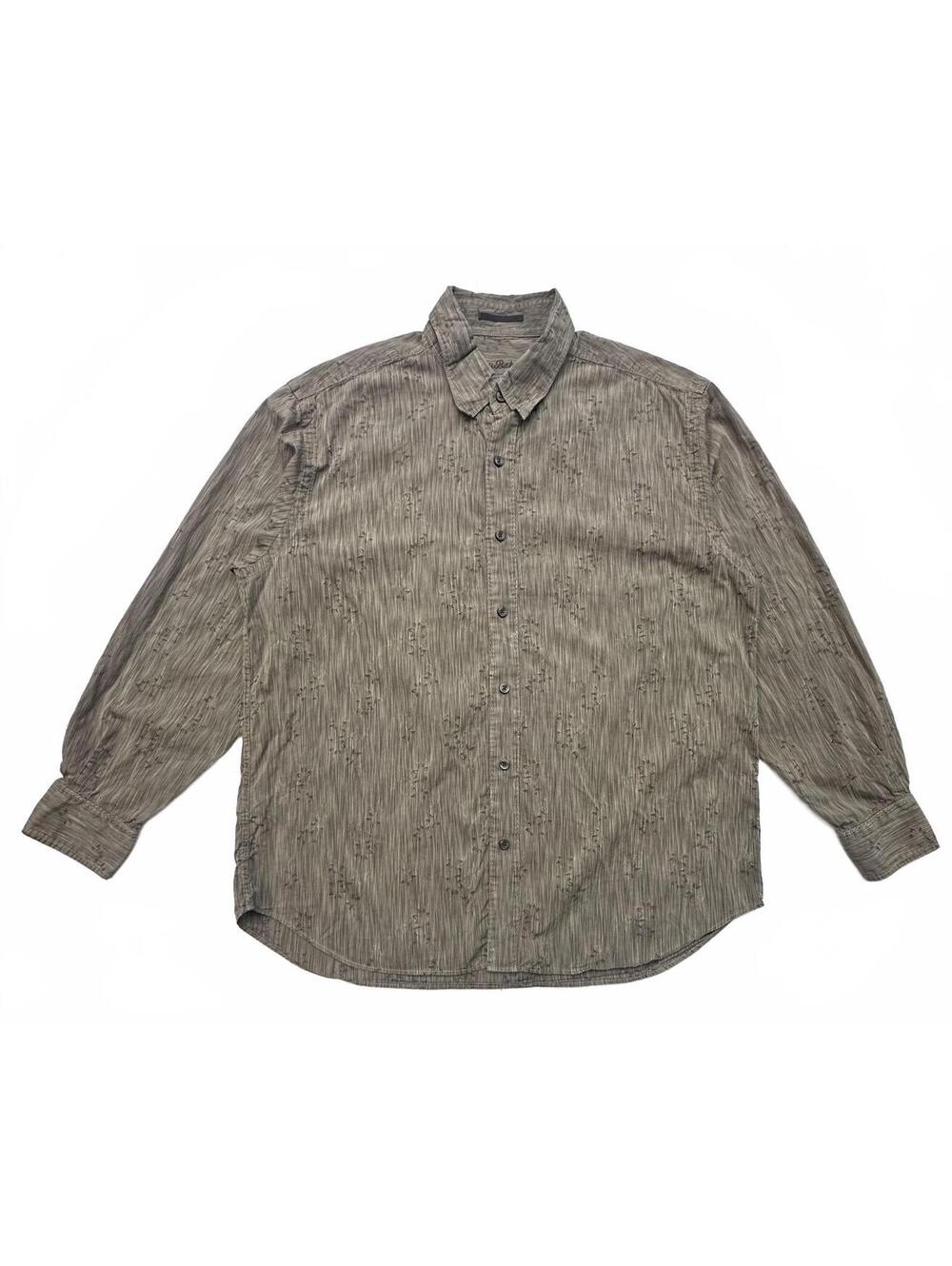 Tommy Bahama Men's Long Sleeve Button-Up Shirt Size XL Brown Textured Pattern